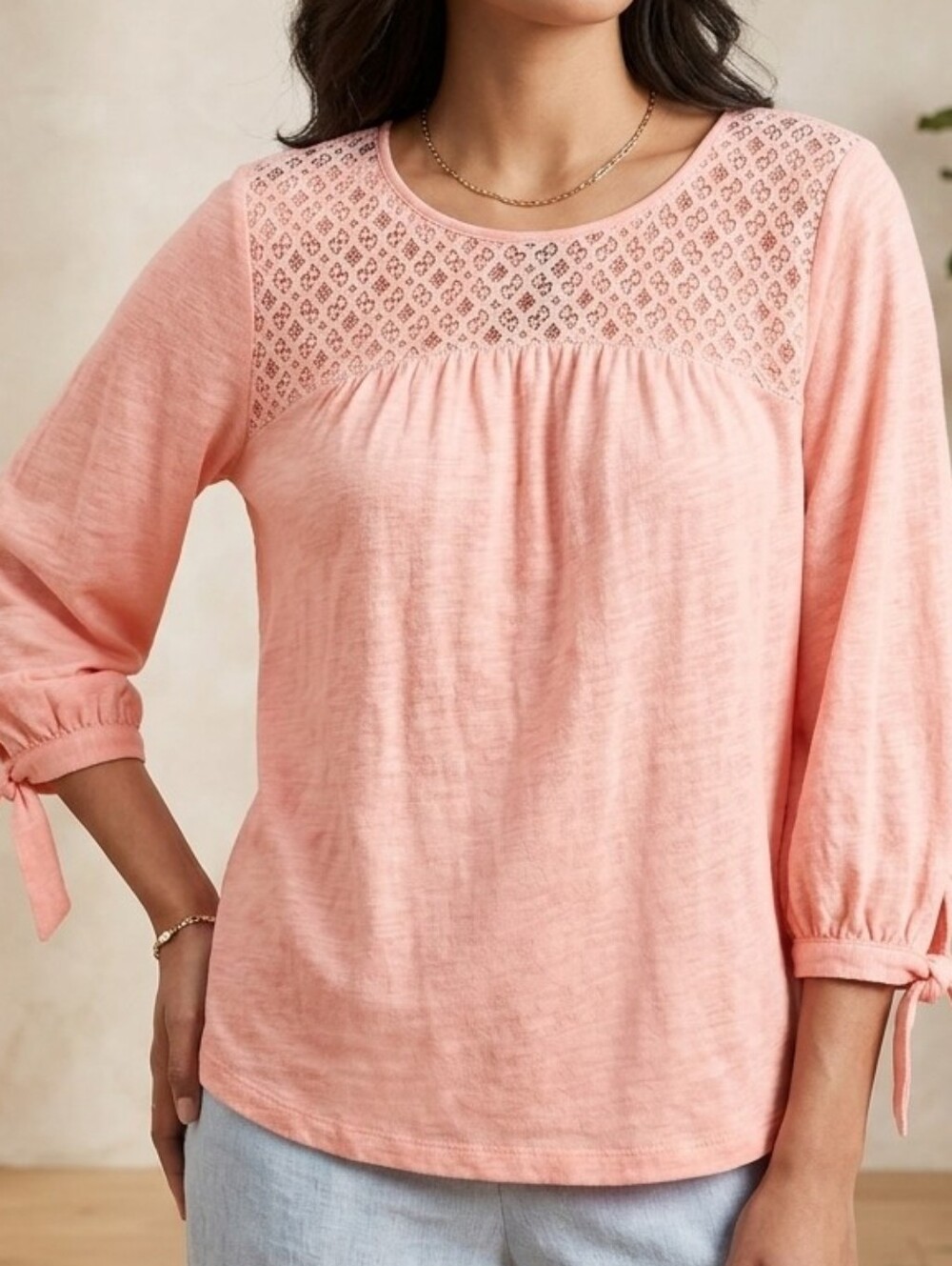 St. John's Bay Pink Blouse - Size M - Classic Professional Top